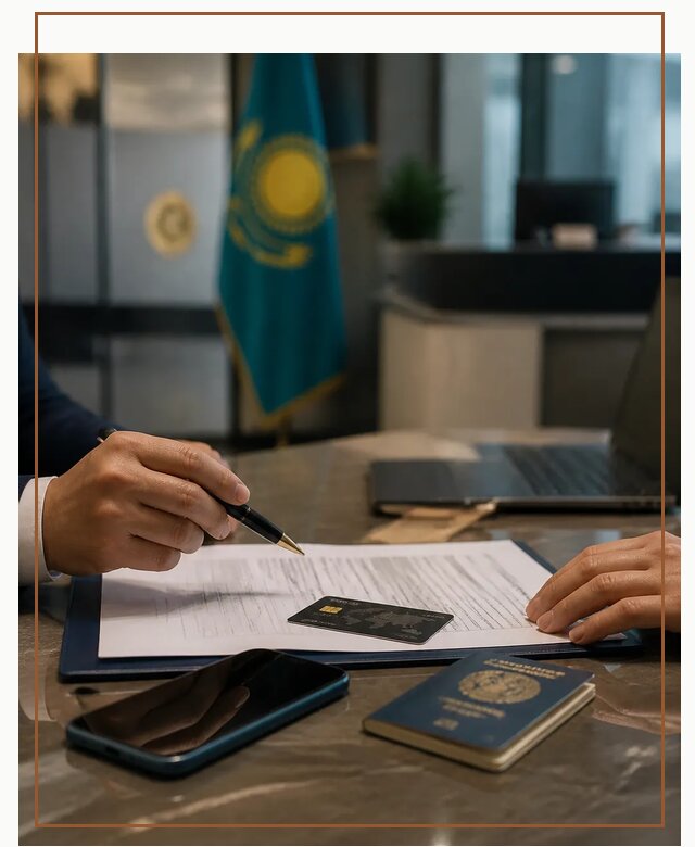 Открытие счета и банковской карты в Казахстане в Усинске